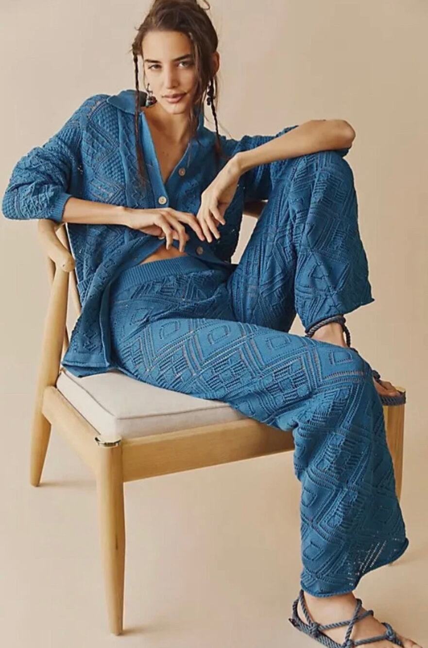 Free People Beach Getaway Fauxchet Set - Peacock Plume - Medium